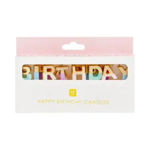 Pastel Color Happy Birthday Candles