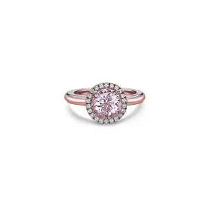 Pastel Diamond Round Station Ring