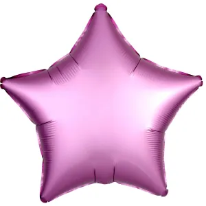 Pastel Pink Satin Star Foil Balloon 48cm