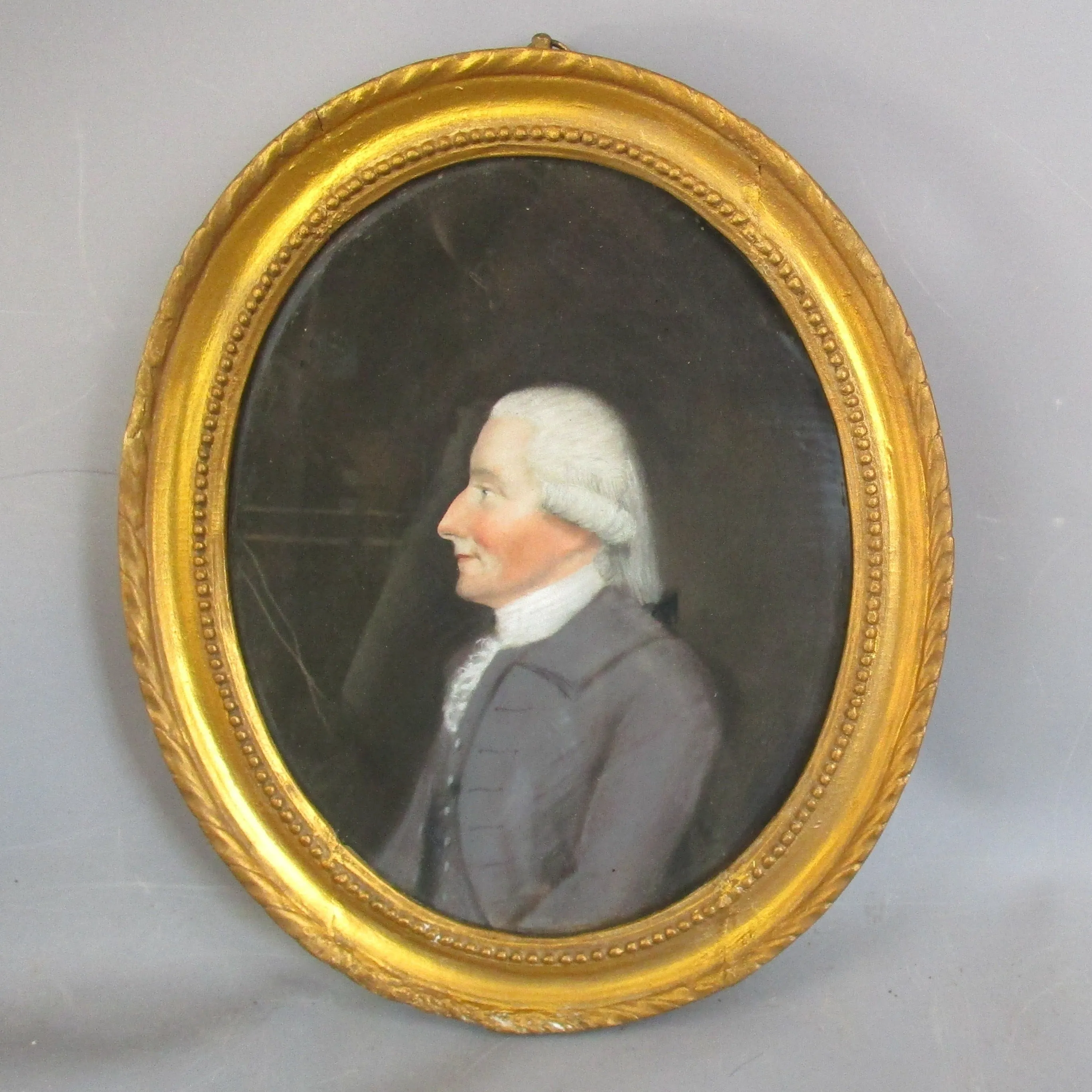 Pastel Portrait Of Mr Debues Antique Georgian c1770