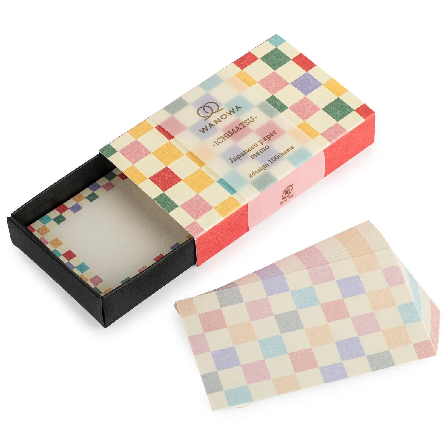 Pastel Squares Japanese Paper Memo Box