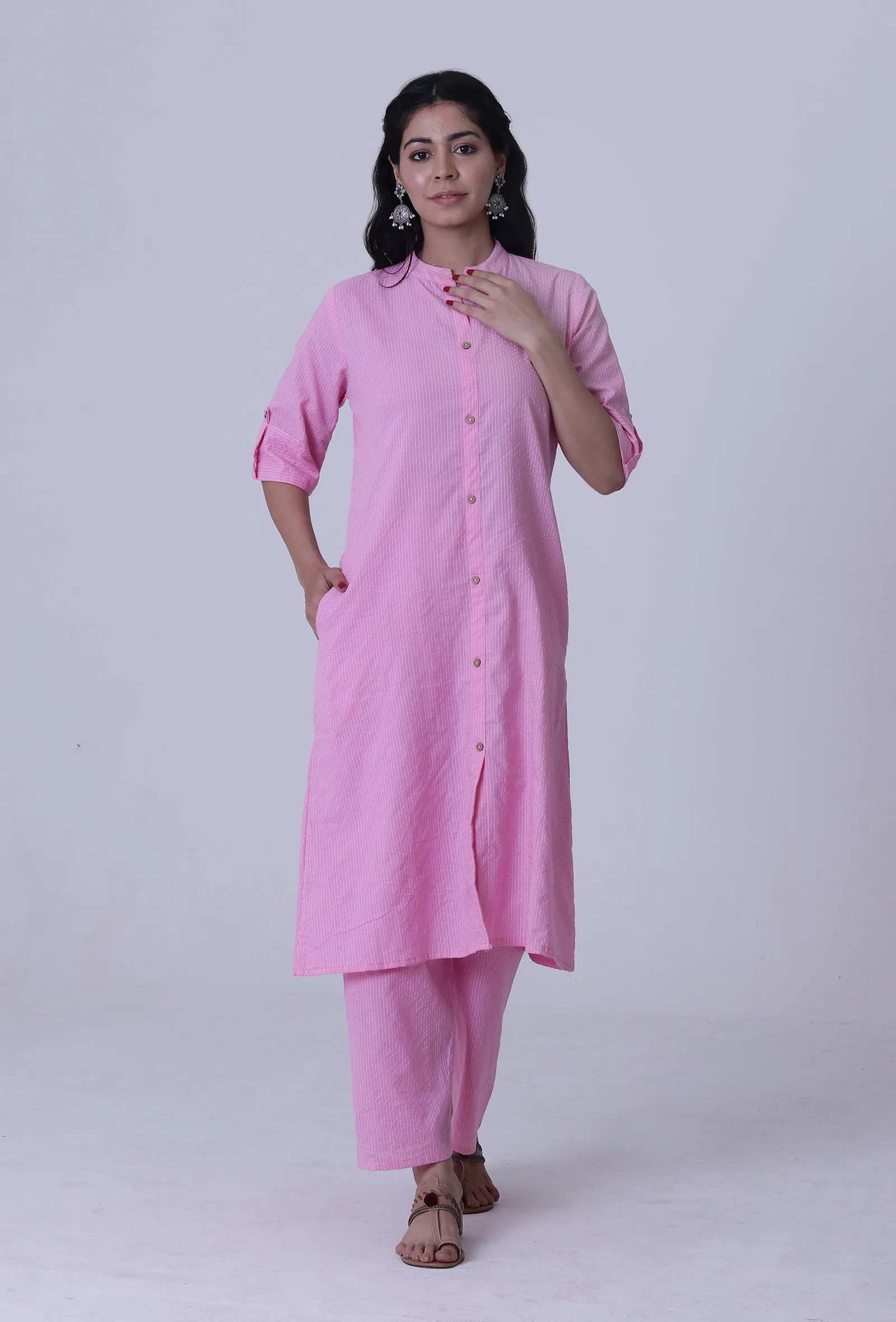 Pastel Violet Cotton Kurti