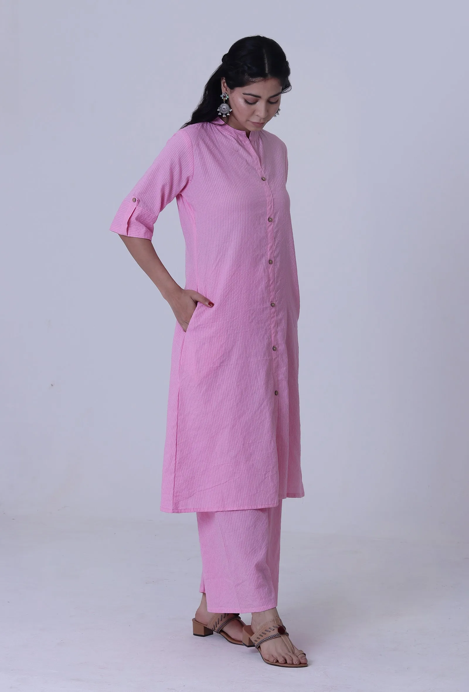 Pastel Violet Cotton Kurti