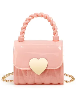 Patent Leather LOVE Handle Mini Handbag