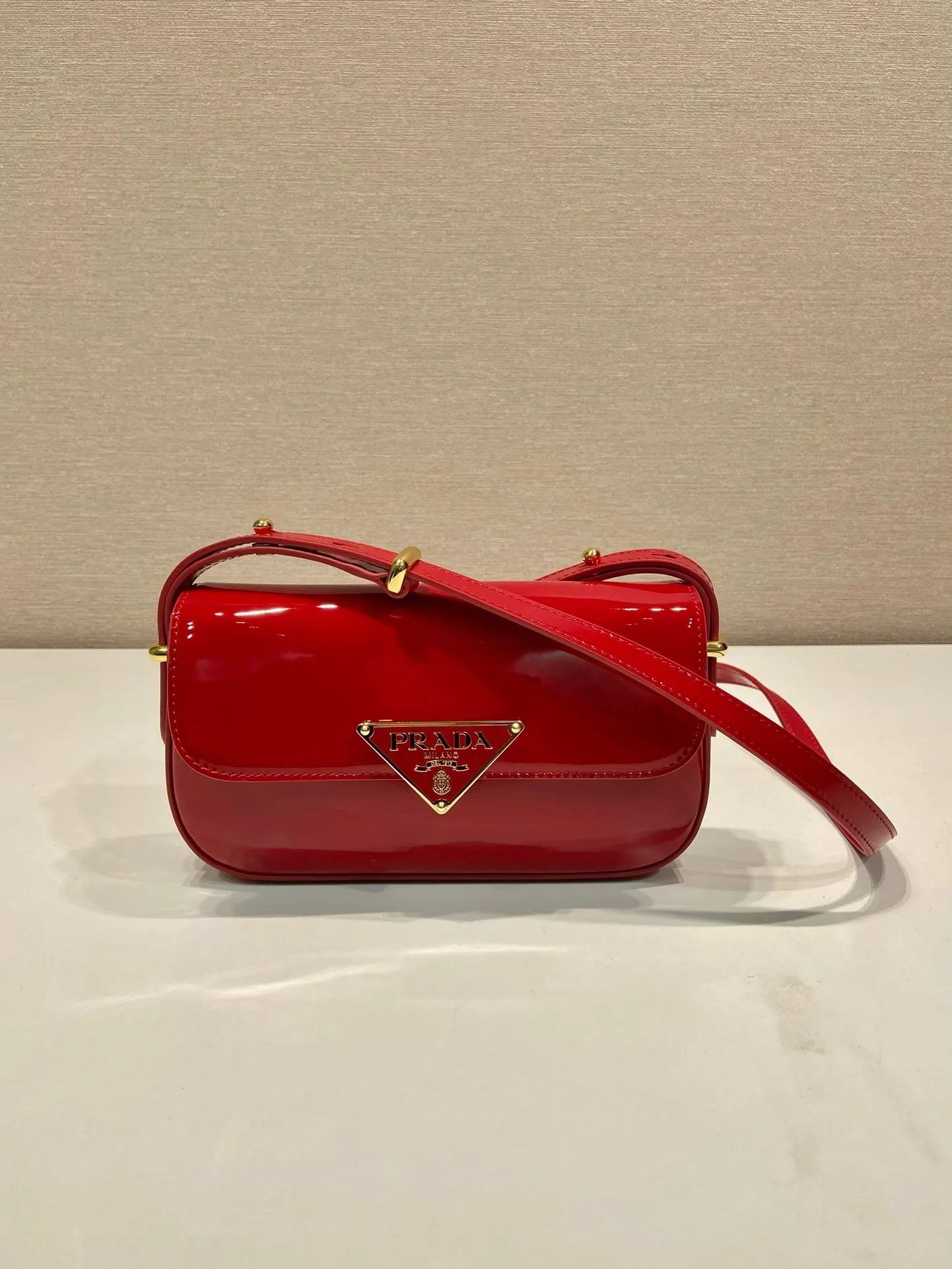 PD270 Patent Leather Shoulder Bag / 4.1x8x1.5inch / HIGHEST QUALITY VERSION