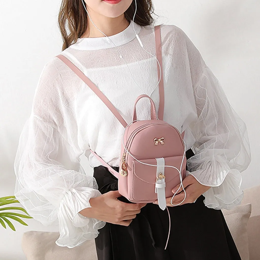 Petite Vegan Leather Backpack