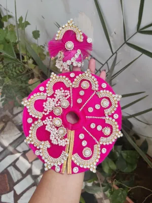 Pink haar latkan laddu gopal dress