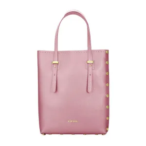 Pink Saffiano Leather Laptop Tote Bag