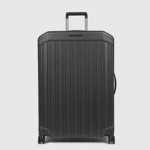 Piquadro Pq-Light 75Cm Hardcase 4 Double Wheel Large Check-In Trolley Matt Black - Bv4428Pql/No