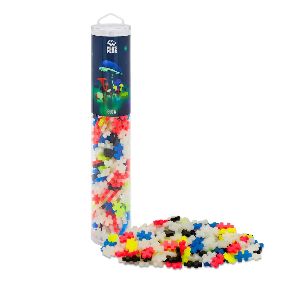 Plus-Plus Open Play Tube - 240pc Glow Mix