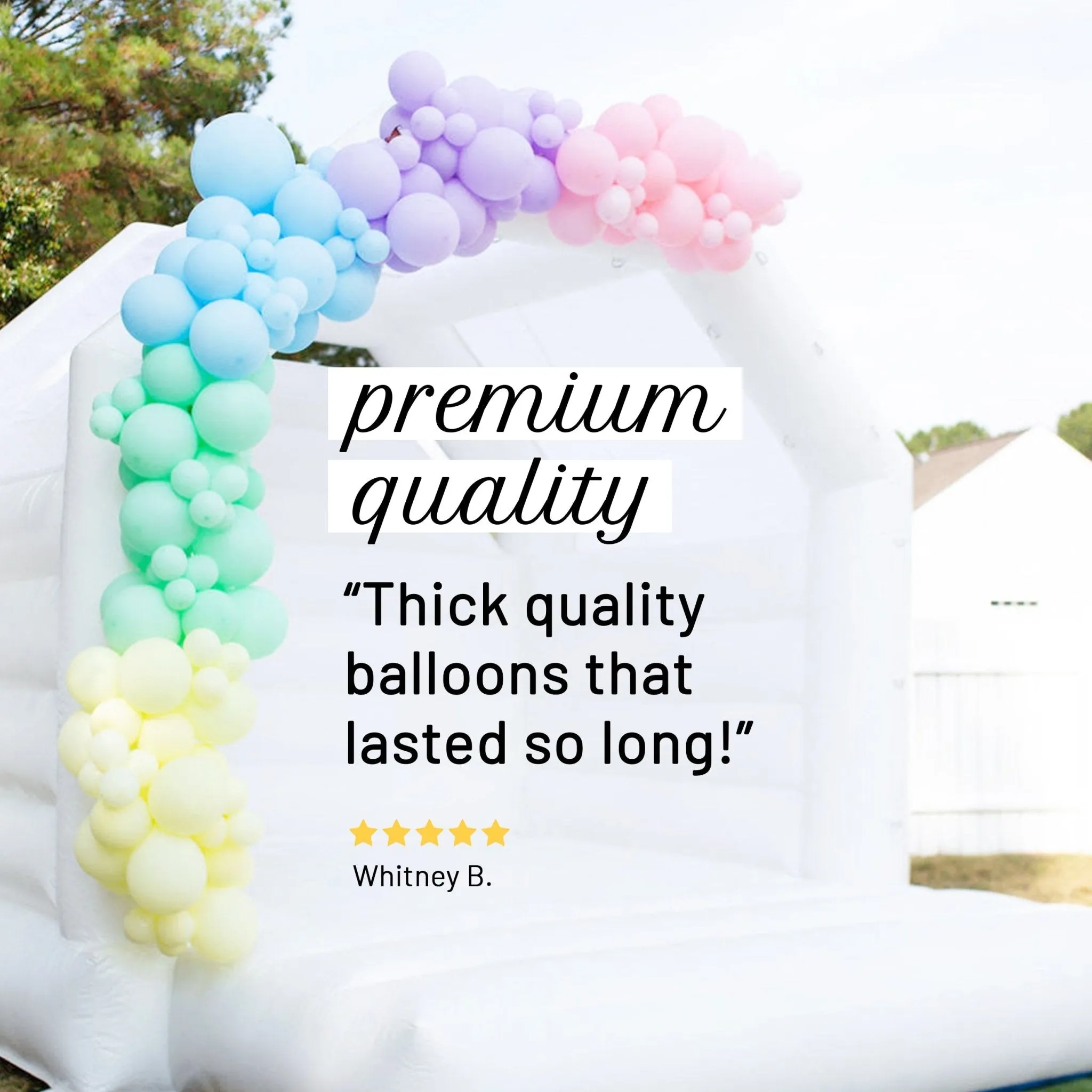 Rainbow Balloon Arch - Pastel Balloon Garland Kit