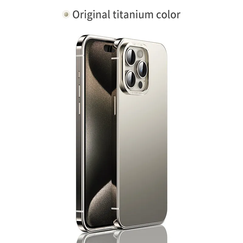 Raw Titanium Metal Frosting Phone Case For iPhone