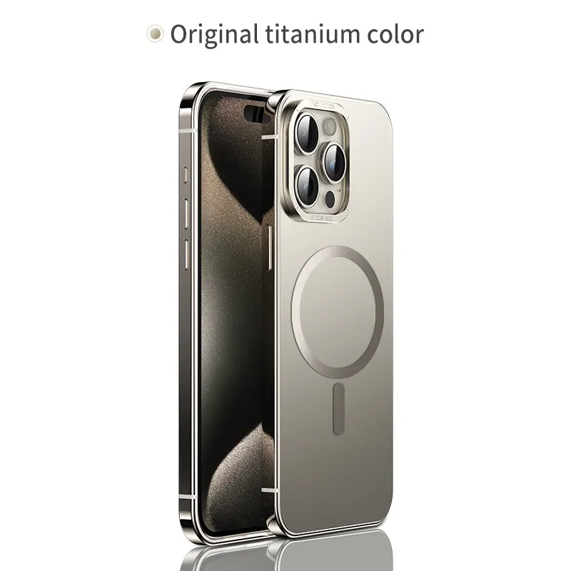 Raw Titanium Metal Frosting Phone Case For iPhone