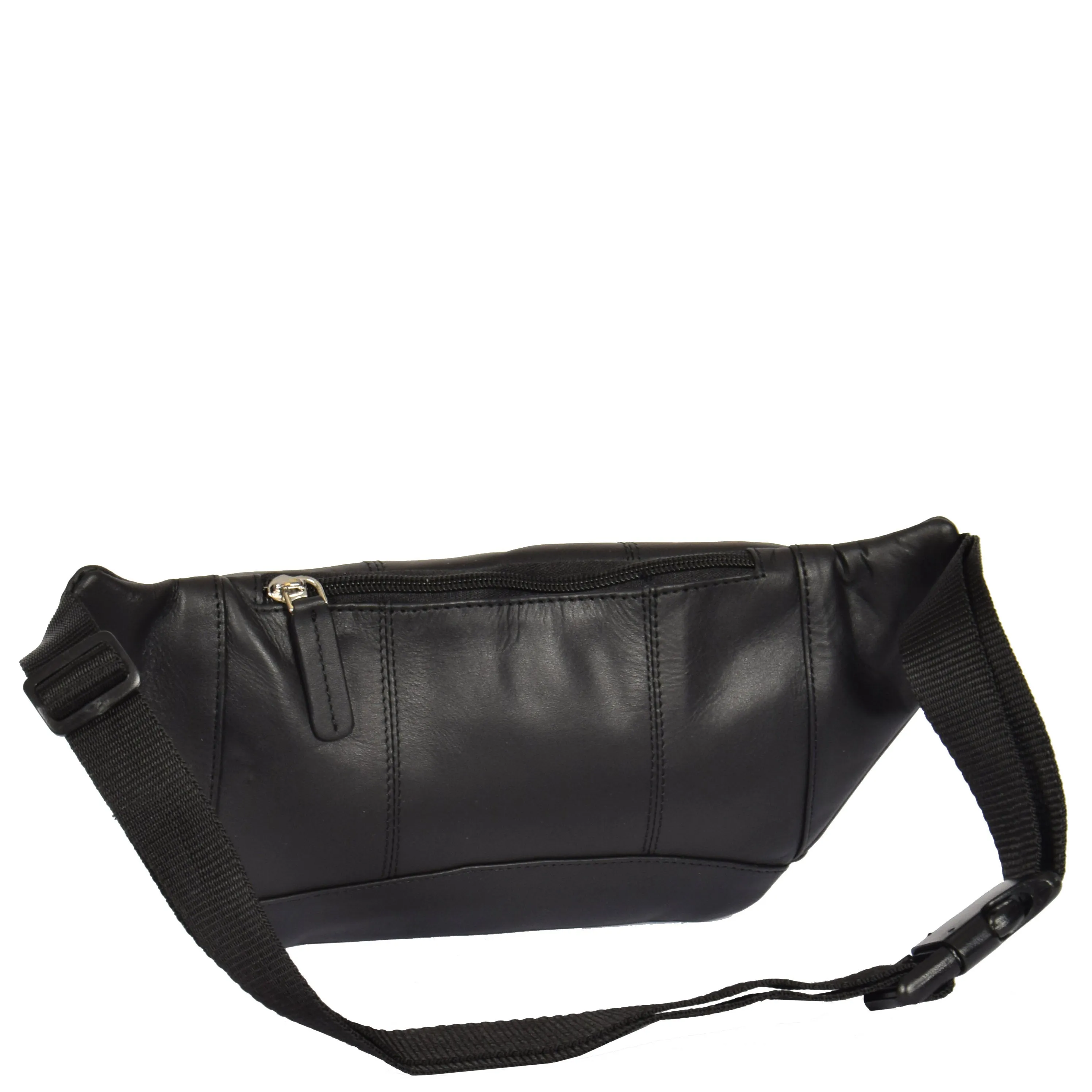 Real Leather Bum Bag Barcelona Black