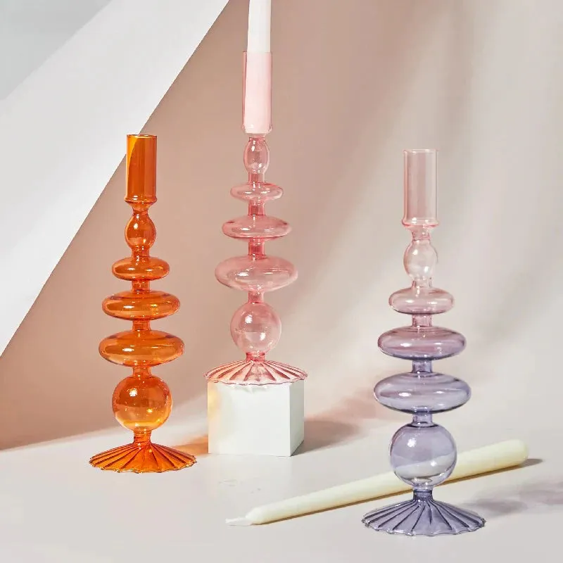 Retro Glass Candle Holder