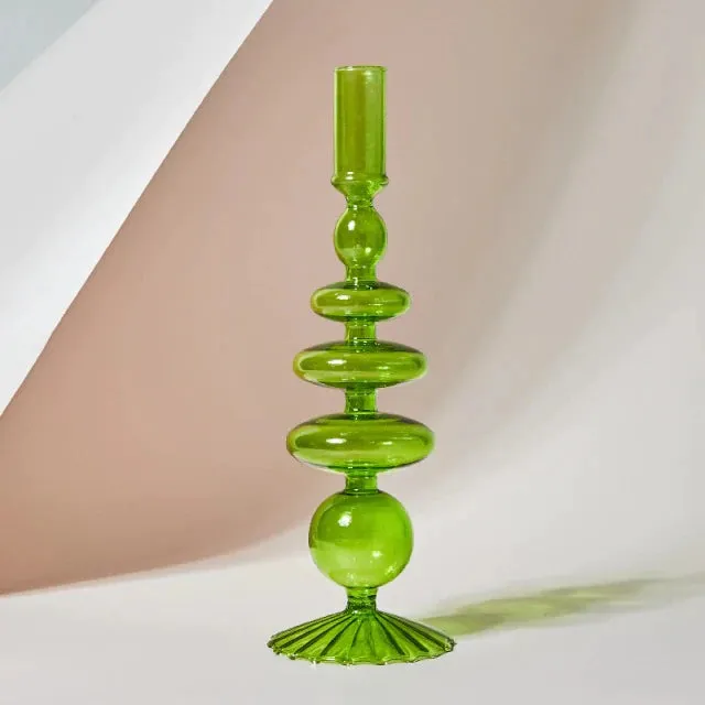 Retro Glass Candle Holder