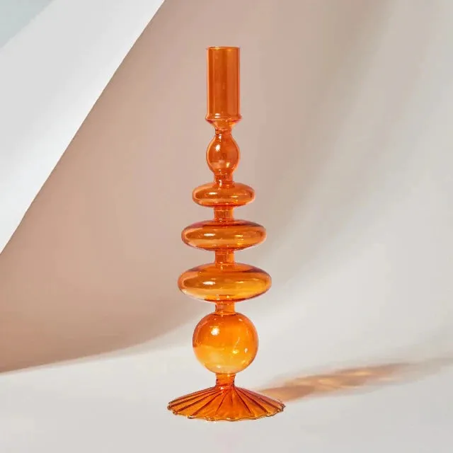 Retro Glass Candle Holder