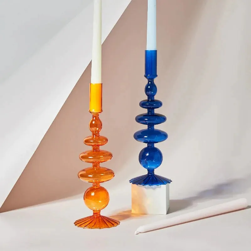 Retro Glass Candle Holder