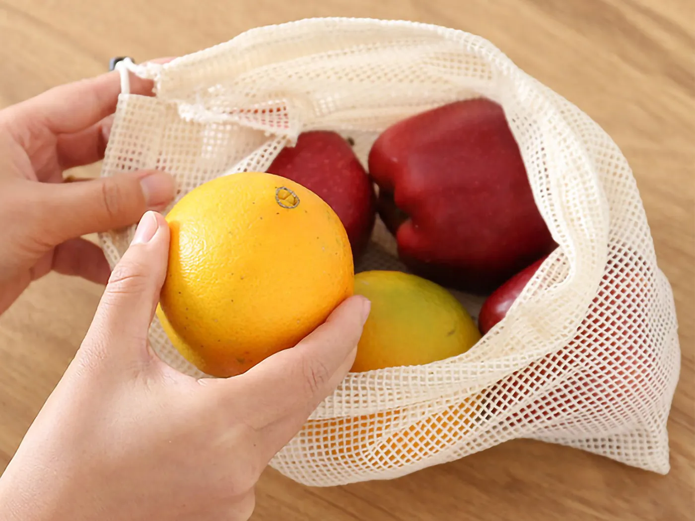 Reusable Mesh Cotton Grocery Bag