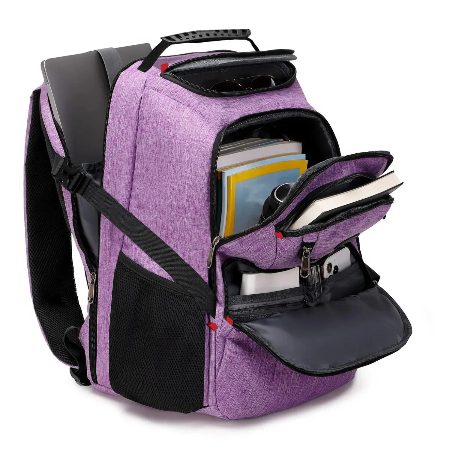 Robust 17-Inch Multi-Compartment Travel Backpack with USB