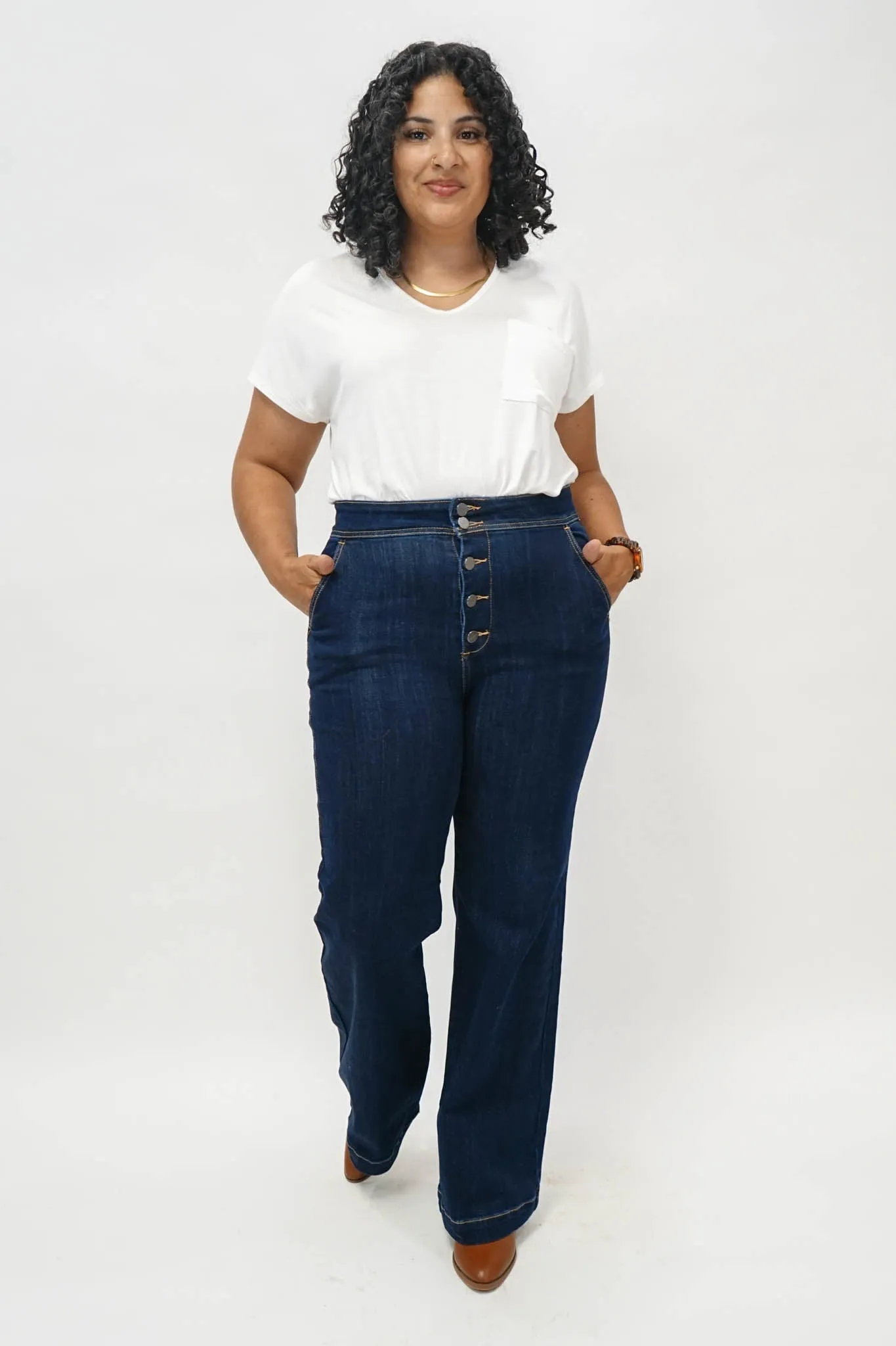 San Fransisco Wide Leg Denim Trousers