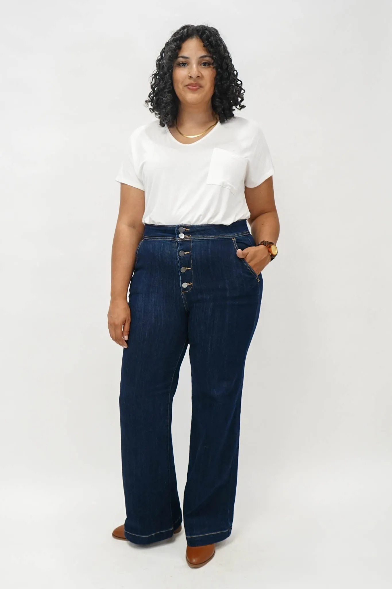 San Fransisco Wide Leg Denim Trousers