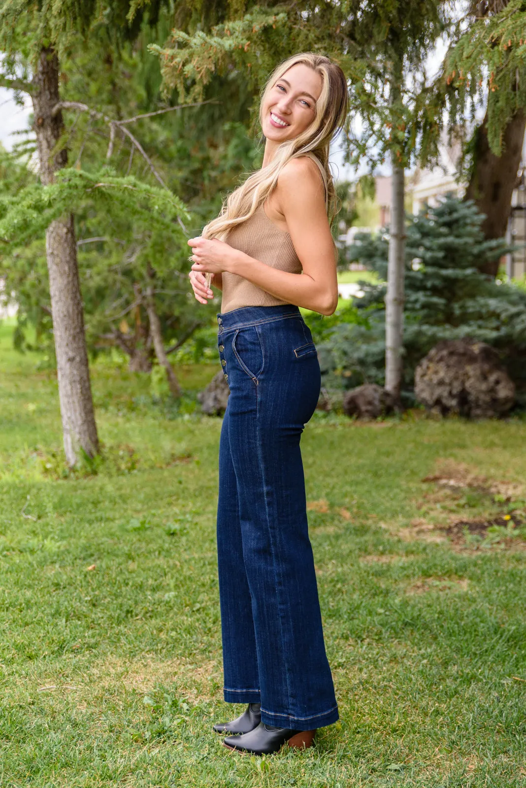 San Fransisco Wide Leg Denim Trousers