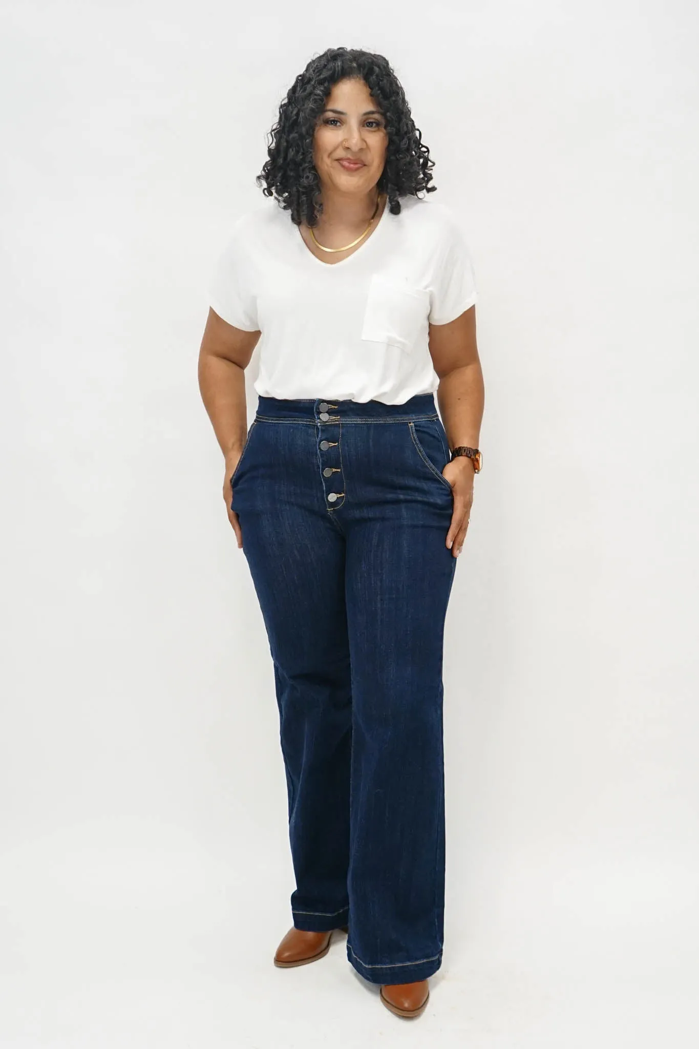 San Fransisco Wide Leg Denim Trousers