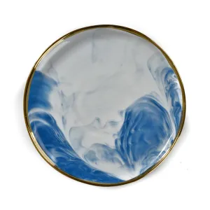 SEASIDE MARBLED CERAMIC PLATE