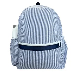 Seersucker Medium Backpack w/ Pocket