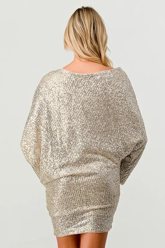 Sequin Off Shoulder Dress