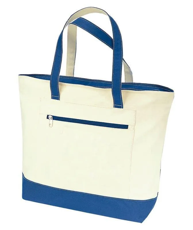 SET OF 24 HEAVY CANVAS ZIPPERED SHOPPING TOTE BAGS