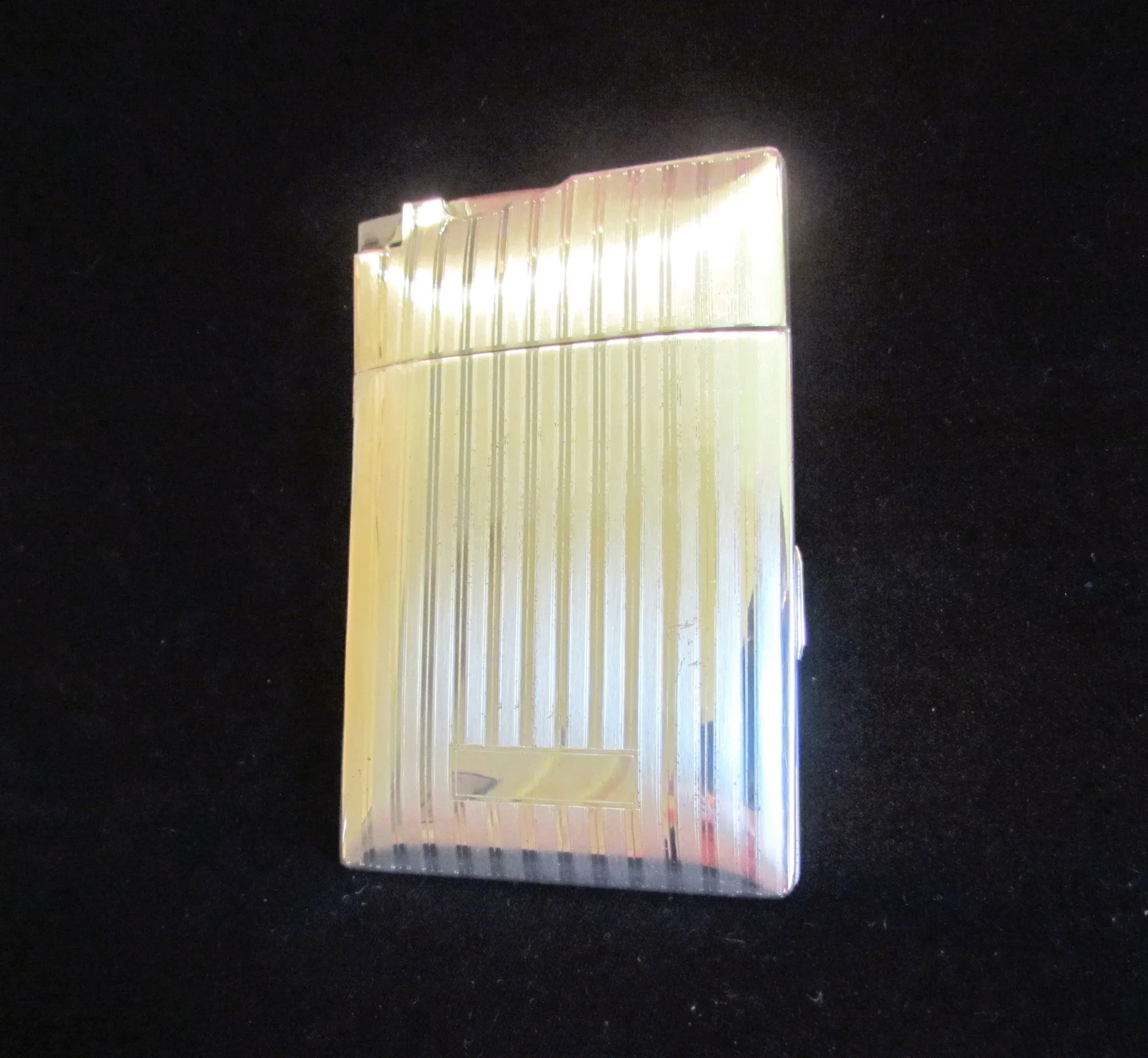 Silver Elgin Cigarette Case Lighter 1940s Working In Original Box