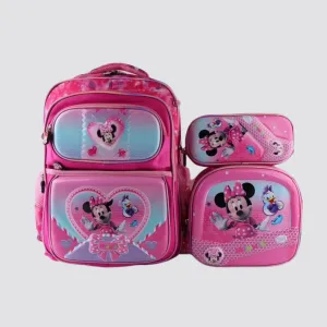 SM1702 Minnie Mouse 3-Piece Backpack Set