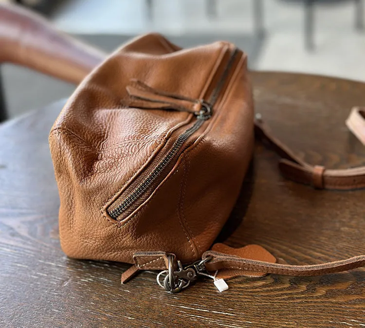 Small Women's Leather Crossbody Purse Brown Leather Shoulder Bag