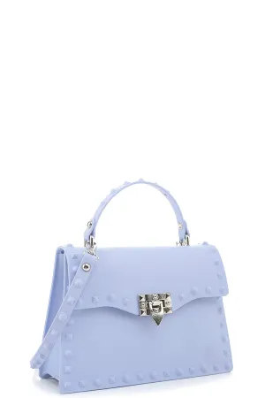 Smooth Jelly Stud Buckle Crossbody Bag - Ships from The US