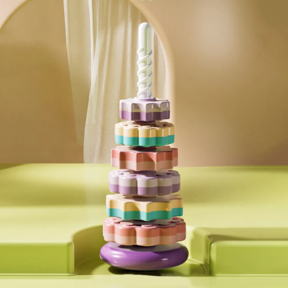 Spin Again Sensory Stacking Tower Pastel Colors - Y20