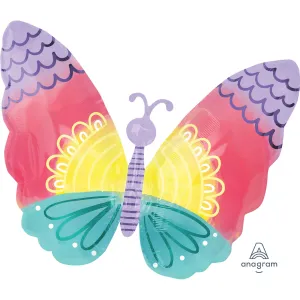 Standard Shape Pastel Tie Dye Butterfly