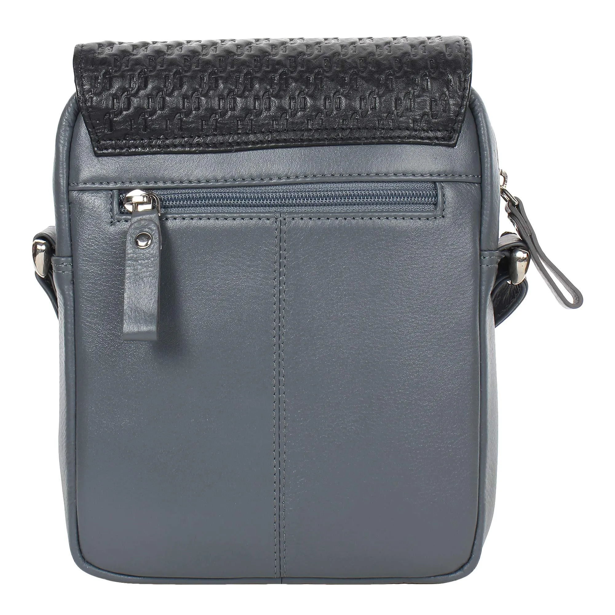 STARHIDE Ladies Soft Premium Leather Shoulder/Cross Body Bag with Front Pocket and Buckle Feature 565 Grey