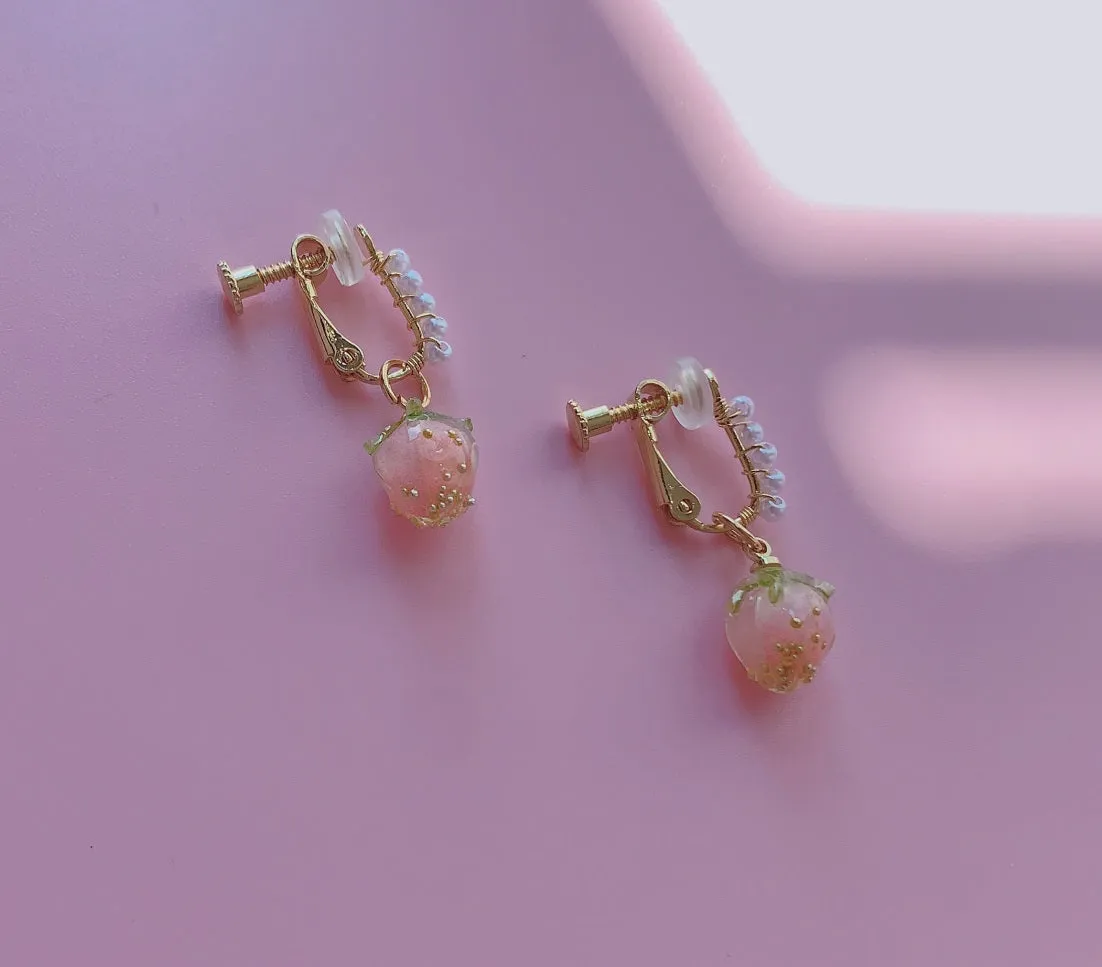 Strawberry Pearl Earrings