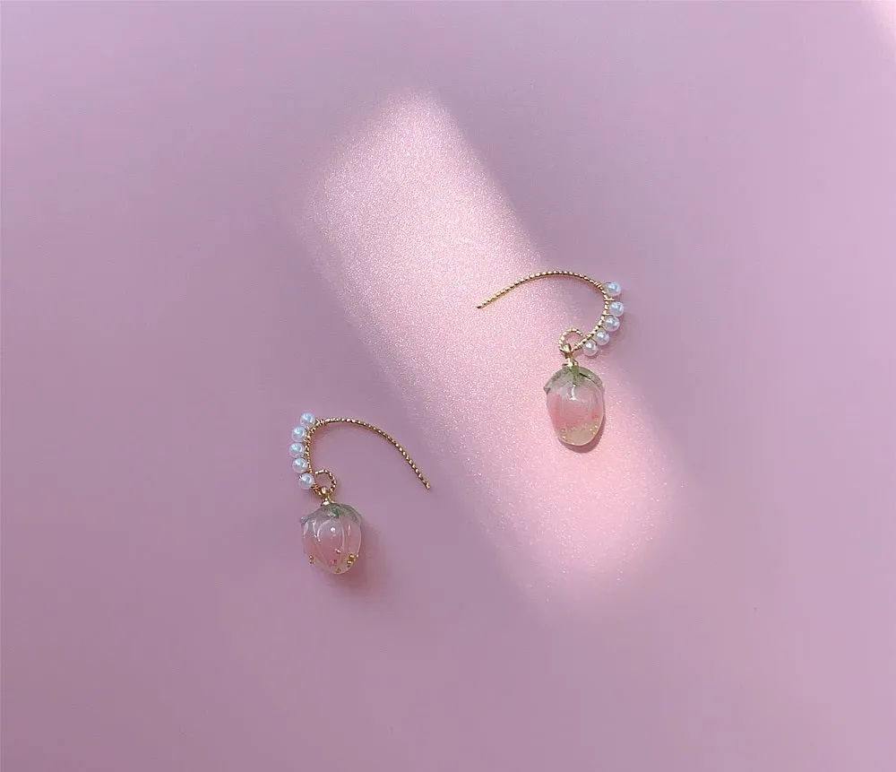 Strawberry Pearl Earrings