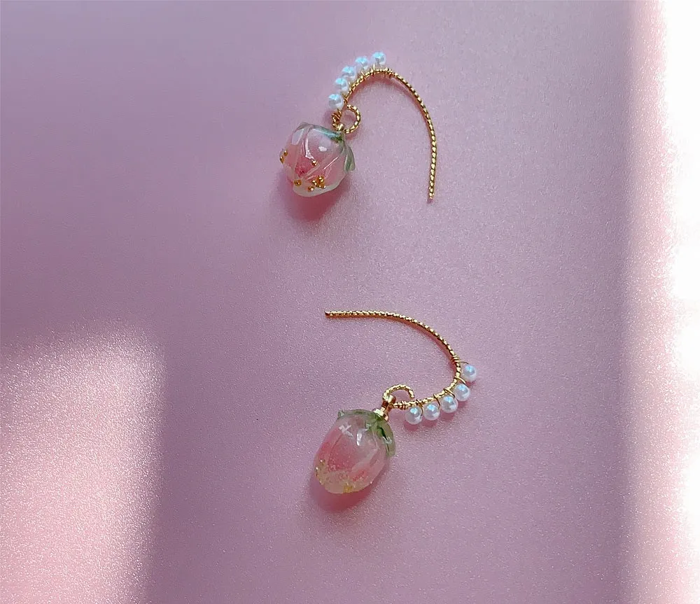 Strawberry Pearl Earrings