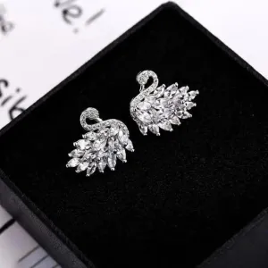 SWAN STUD EARRINGS