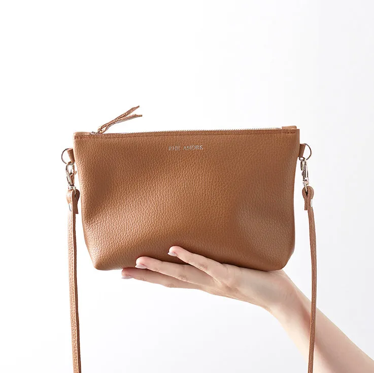 Tan Leather Crossbody Bag