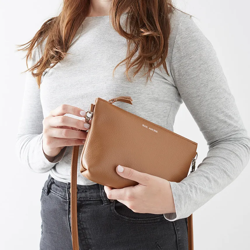 Tan Leather Crossbody Bag