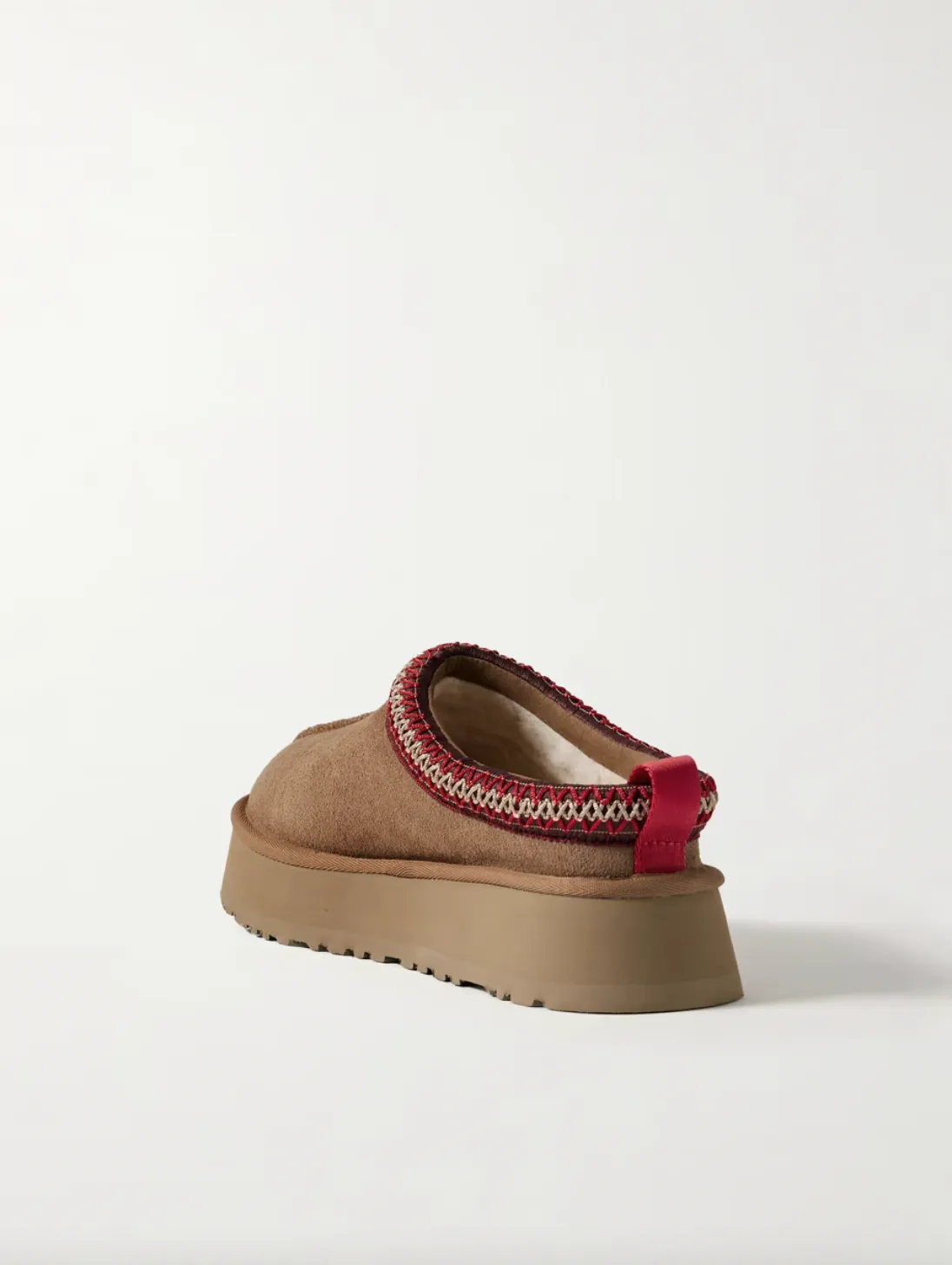 Tazz embroidered shearling platform slippers