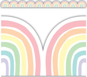 Teacher Created Resources Pastel Pop Rainbows Die-Cut Border Trim