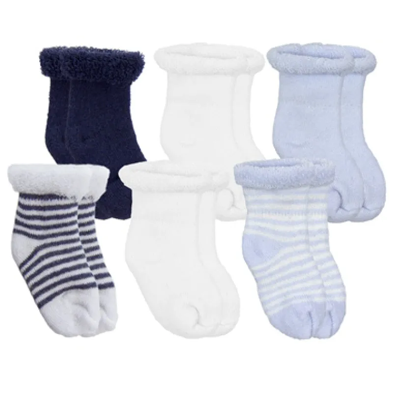 Terry Newborn Socks - 6 pack