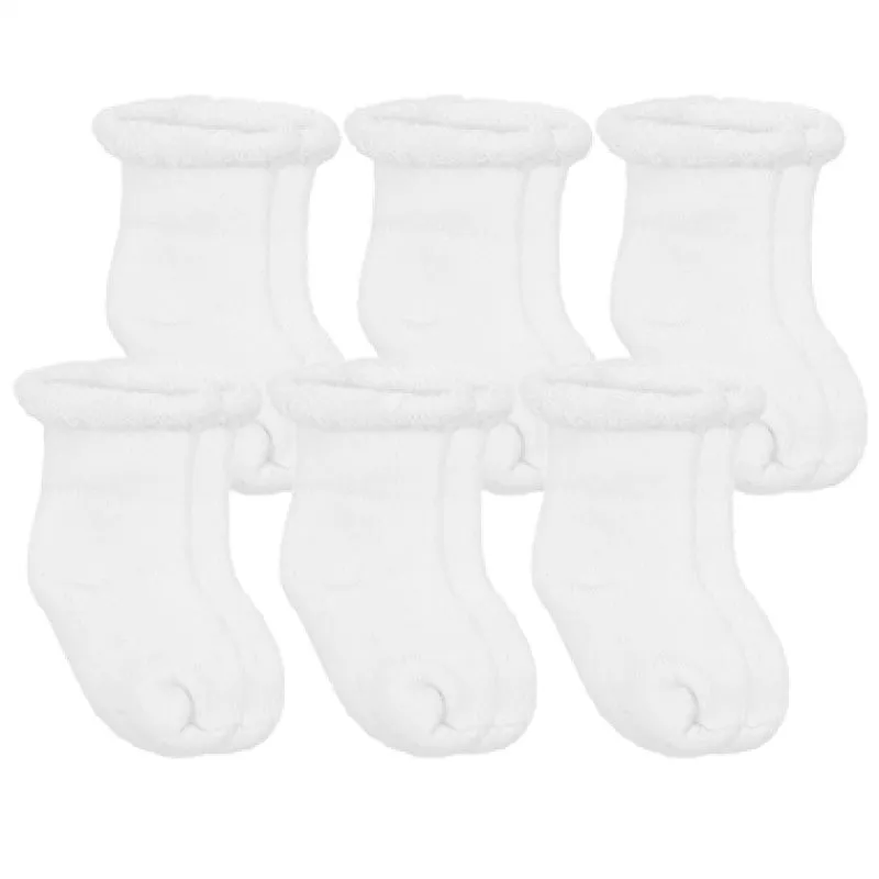 Terry Newborn Socks - 6 pack