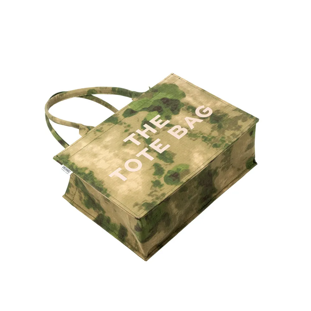 The Tote Bag Beige – Army Green Camo Canvas Bag